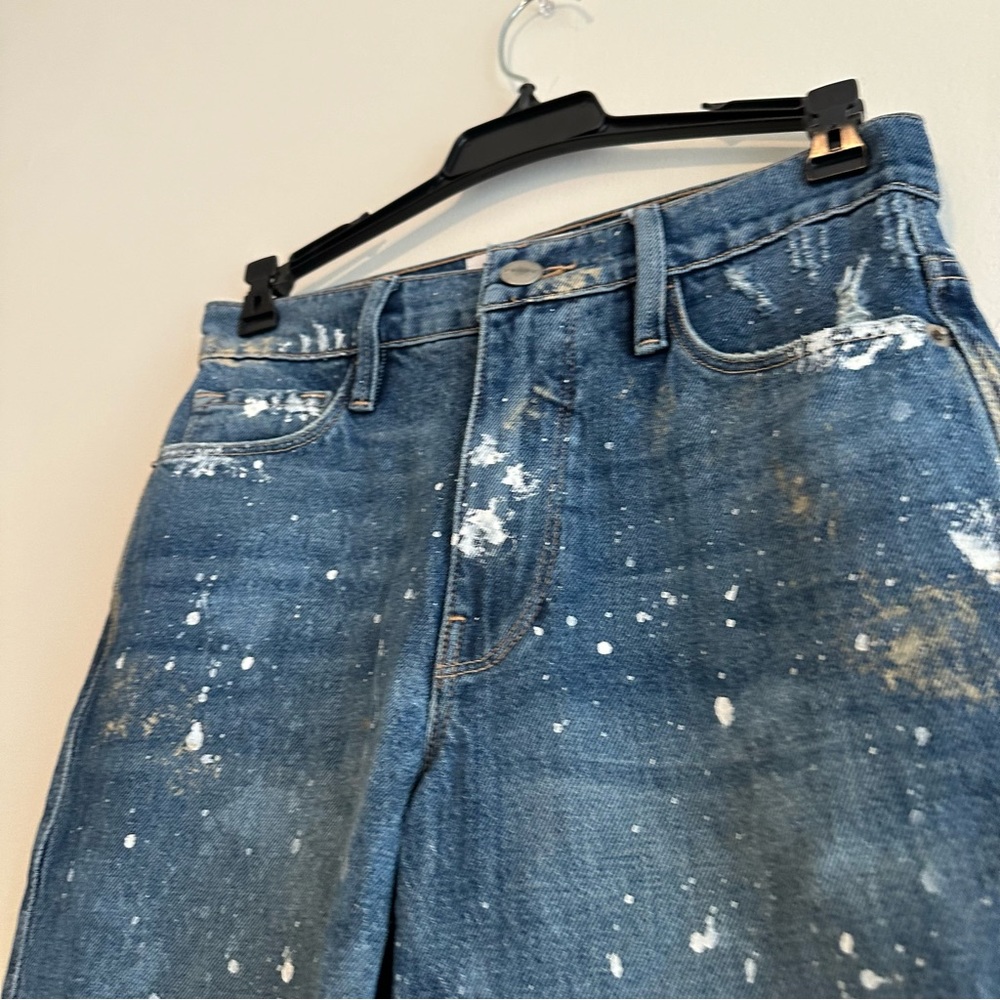 Frame | Le Sylvie Kick Boot Splattered Denim Jean… - image 6